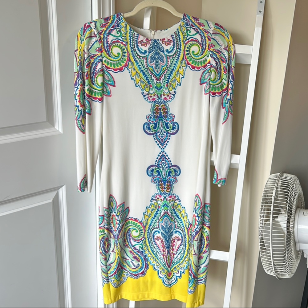 Donna Morgan Colorful Paisley Patterned Dress